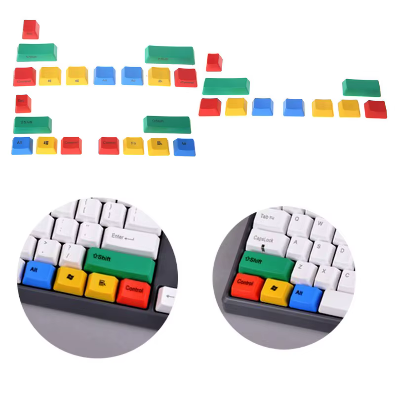 teclas, teclas PBT RGBY originales DIY, grandes para teclas, sublimación tinte a juego colores para teclas para