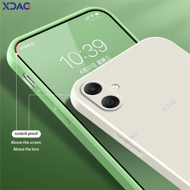 Funda de lujo de doble capa para teléfonos móviles Samsung Galaxy A06 5G protección de lente SamsungA06 armadura de silicona cuadrada suave de moda - imagen 4