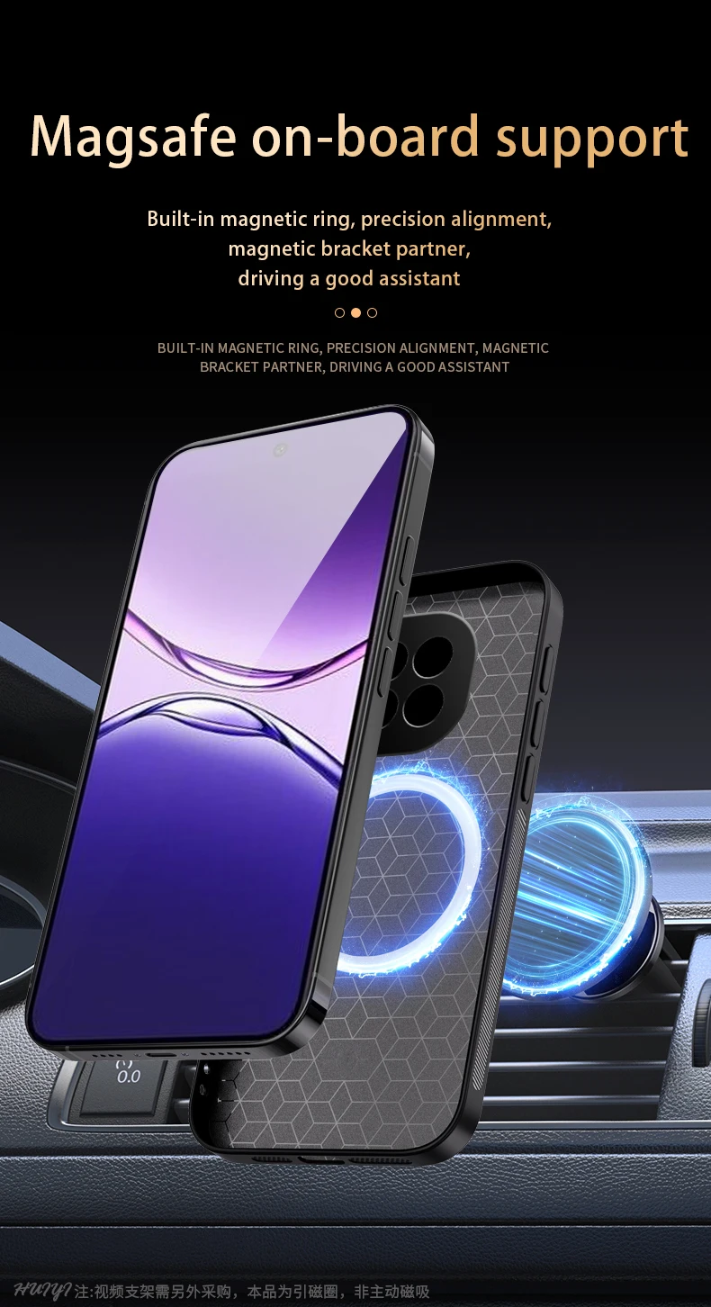 Funda de cuero Magsafe para Oppo A5 5G (China) soporte magnético para coche carga inalámbrica funda dura de silicona para teléfono OppoA5 China PKQ110 - imagen 5