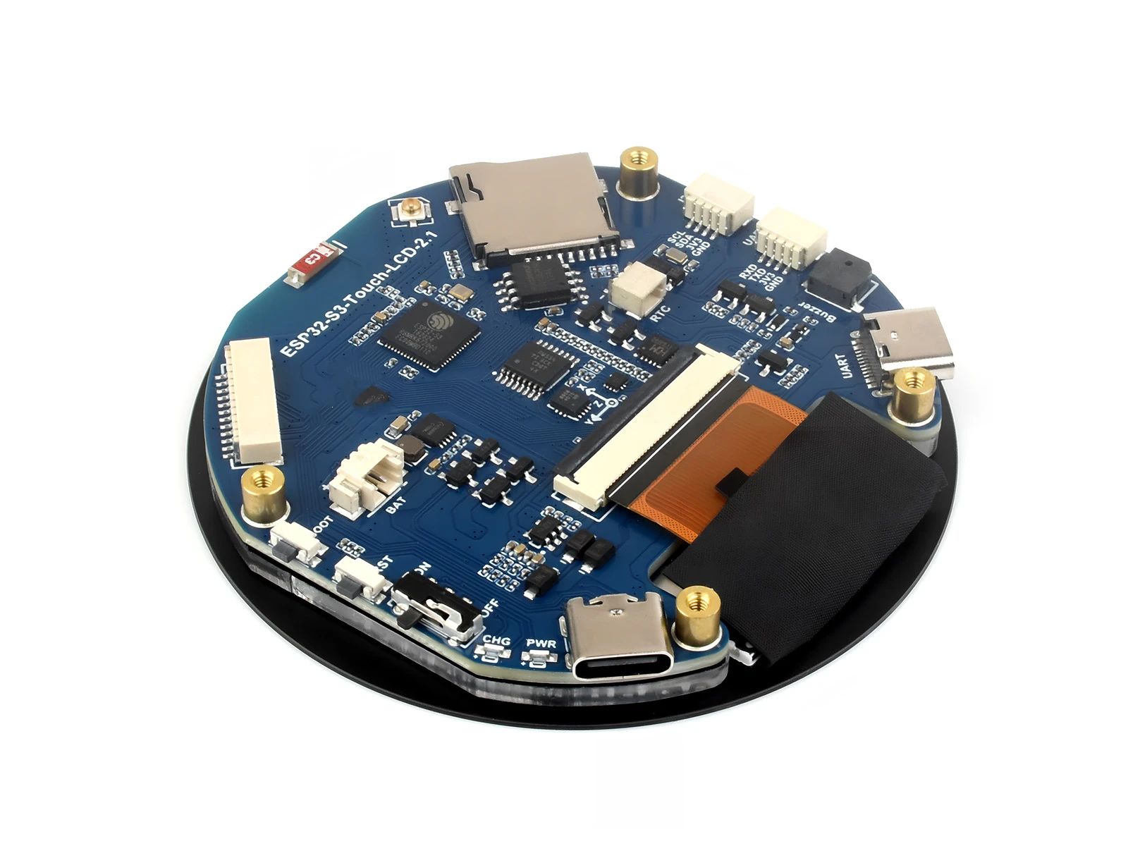 Placa de desarrollo de pantalla táctil redonda de 2,1 pulgadas, chip de ESP32-S3 WiFi/BLE5 a bordo, sensor de seis ejes QMI8658 - imagen 5