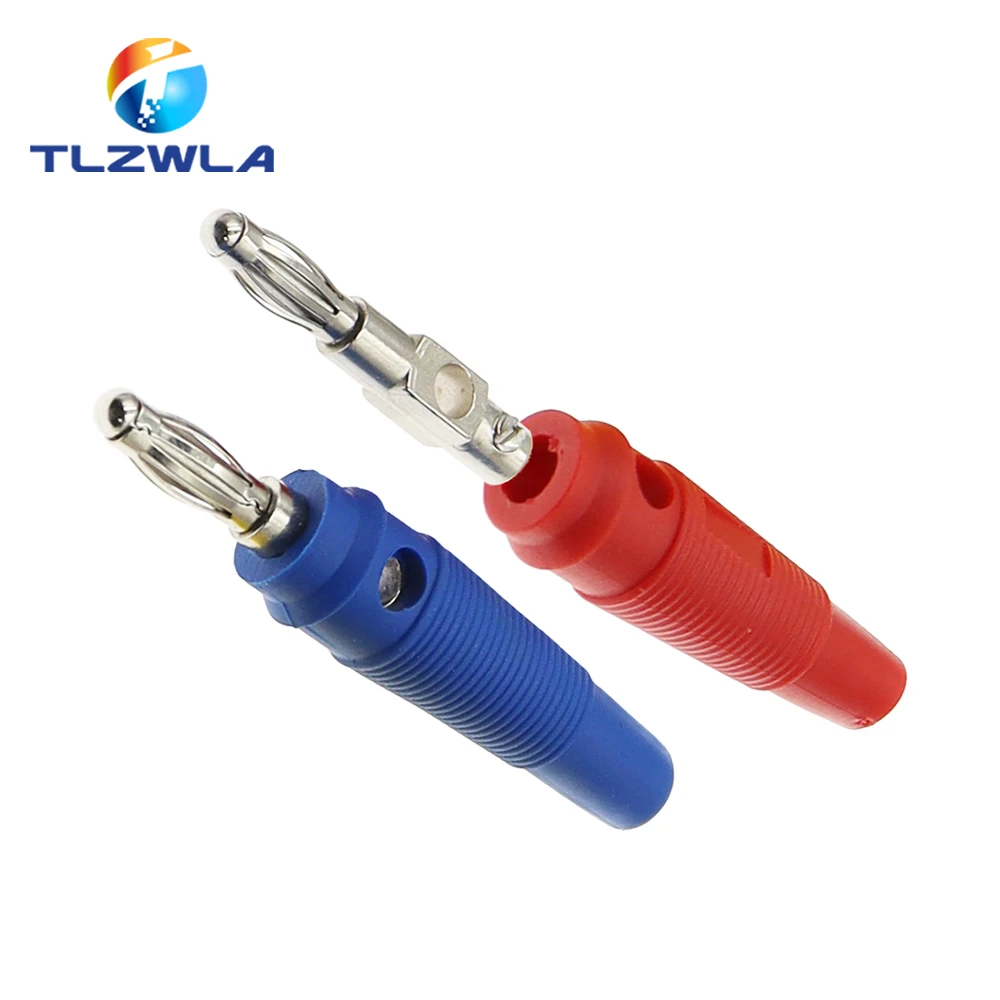 Conector de enchufes Banana de 4MM, 5 uds., altavoz Musical de vídeo sin soldadura, Cable apilable, Pin de Cable, conectores de clavija Banana, Rojo, negro y azul - imagen 4