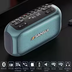 Radio FM Bluetooth Portátil Graves Potentes LED USB TF Manos Libres