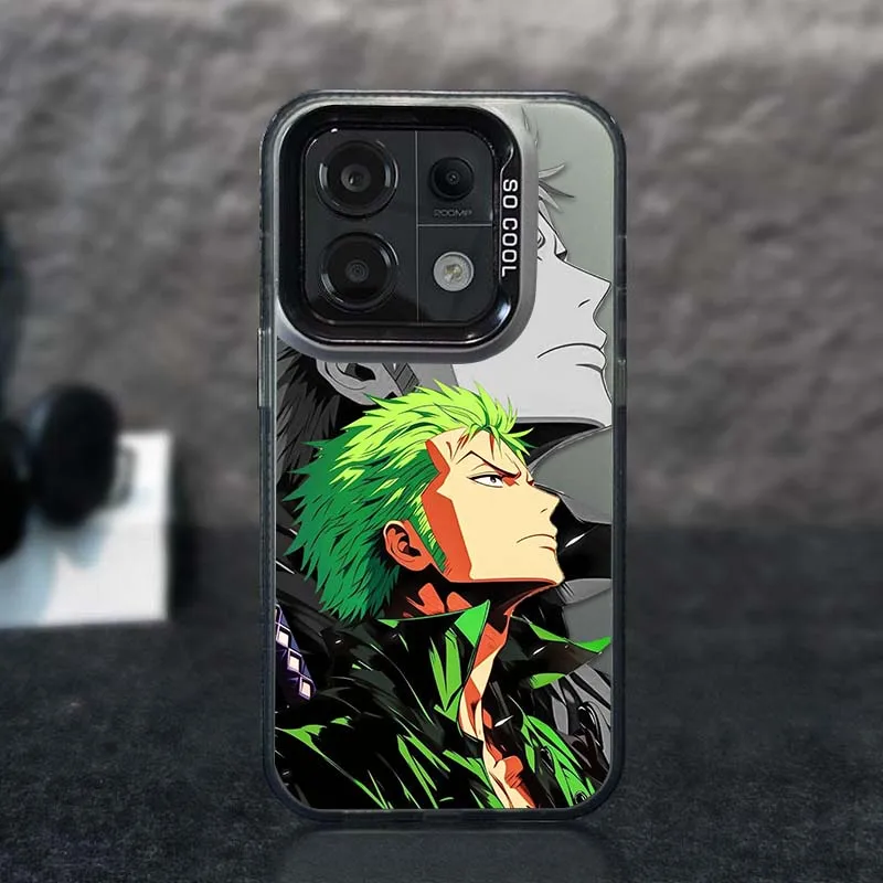 Funda Nami Zoro para Xiaomi Mi 14 14T 13 13T 12 12T 12X 12S 11 11X Lite Pro funda de teléfono plateada de color Ultra mate - imagen 3