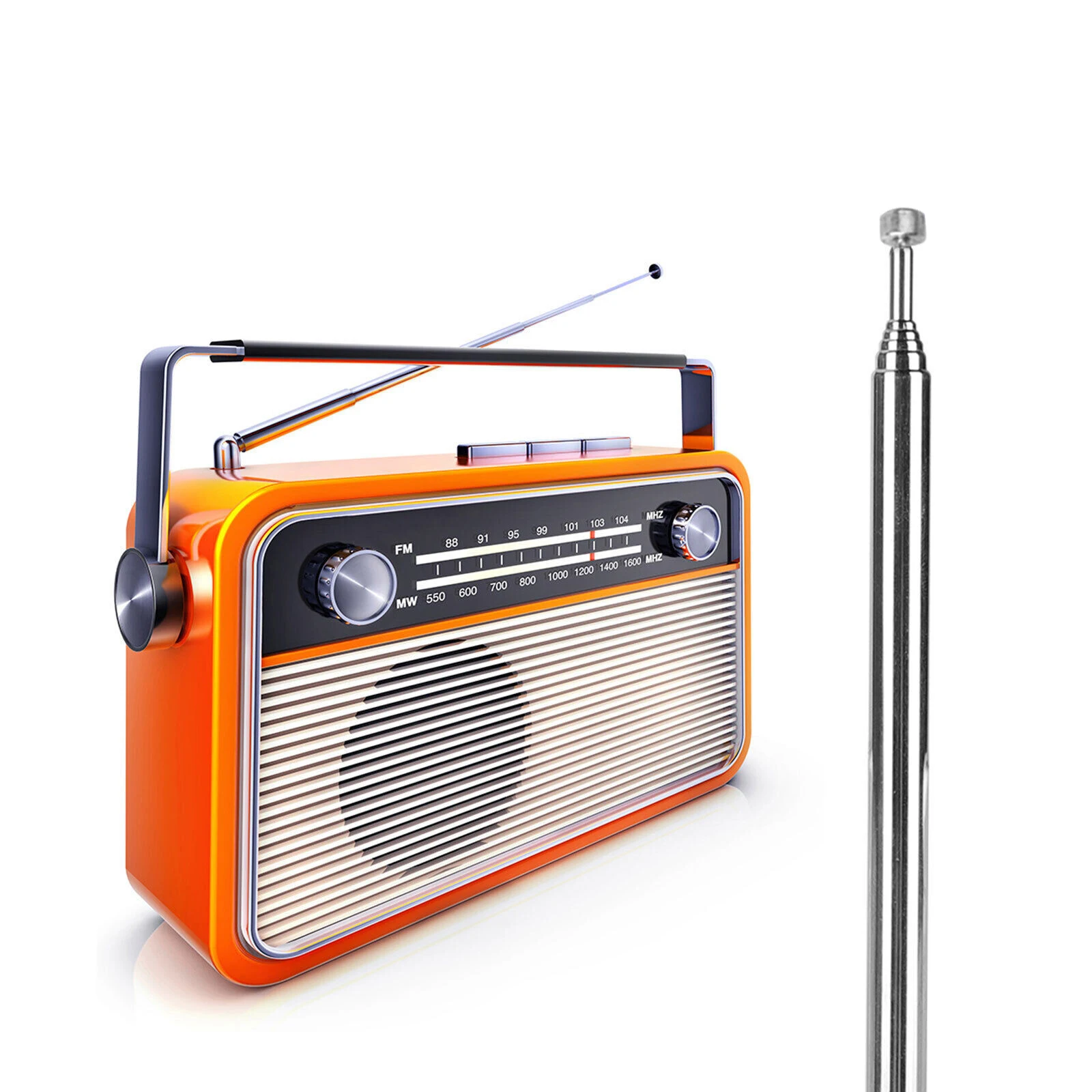 2 uds antenas BNC 25MHz - 1300MHz antena telescópica de 7 secciones antena conector macho BNC 740mm para escáner de Radio/VHF/UHF/AM/FM - imagen 3