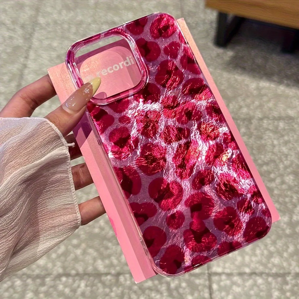 Funda de teléfono con estampado de leopardo rosa para iPhone 17 Pro Max Air 16 15 14 13 12 11 XS X XR 7 8 Plus 16E cubierta de parachoques de silicona a prueba de golpes - imagen 4