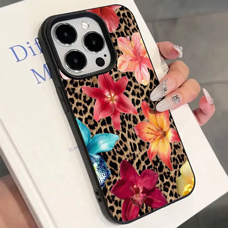 Funda de teléfono suave con estampado de leopardo Floral Retro para Xiaomi Redmi Note 14 Pro Plus 14 13 12 11 10 14C 13C 12C 15C - imagen 2