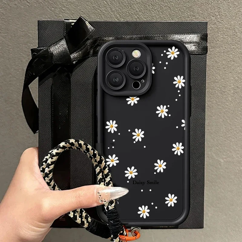 Funda con cordón y correa para muñeca de mano con bonita flor Retro para Xiaomi 15 Ultra 14T PRO 14T 13T Poco F7 X7 M7 Pro X5 X3 M6 F5 Mi 8 funda Si - imagen 3