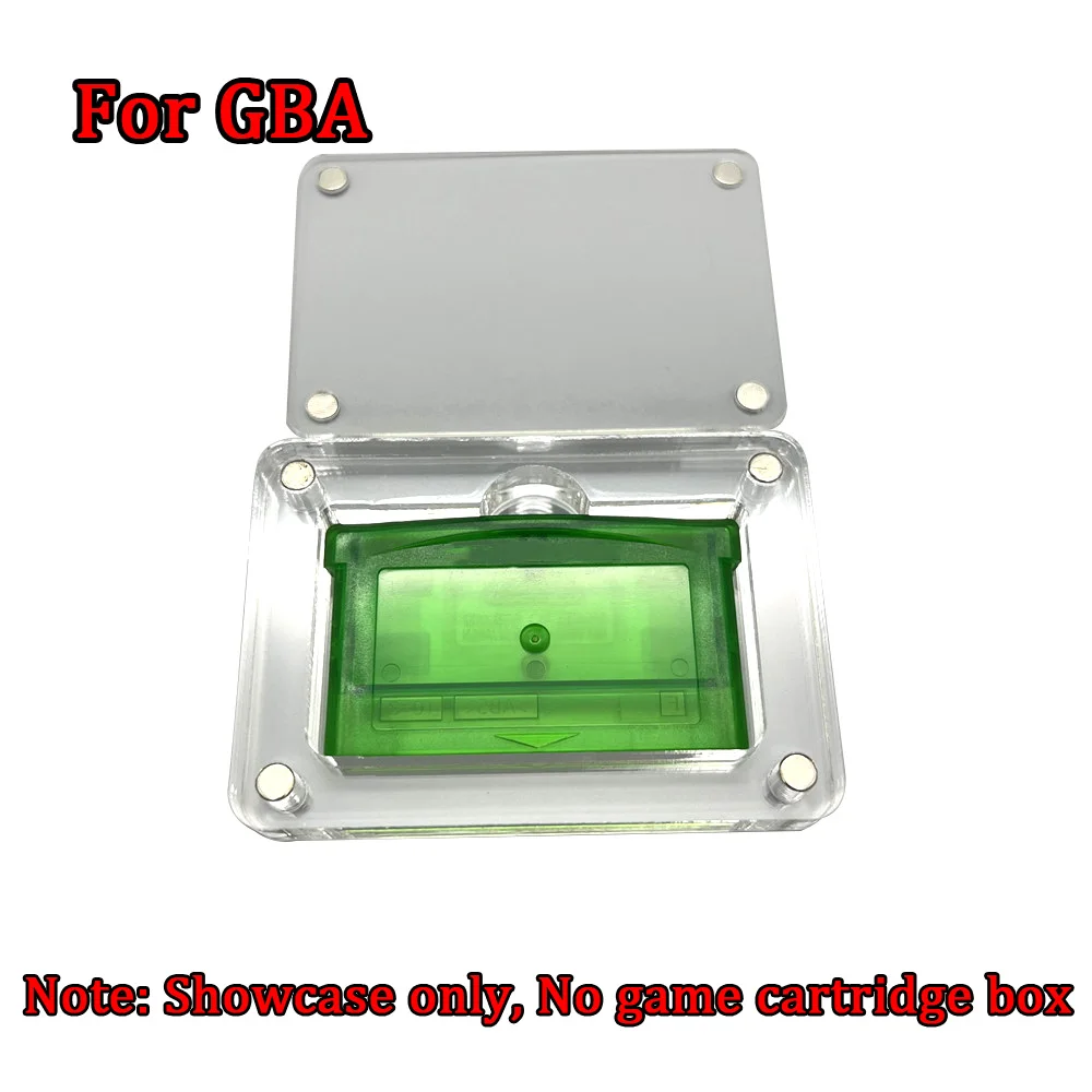 Caja de almacenamiento de acrílico para GBA GameBoy Advance, estuche de exhibición de accesorios, Cartucho de tarjeta de juego, cubierta magnética