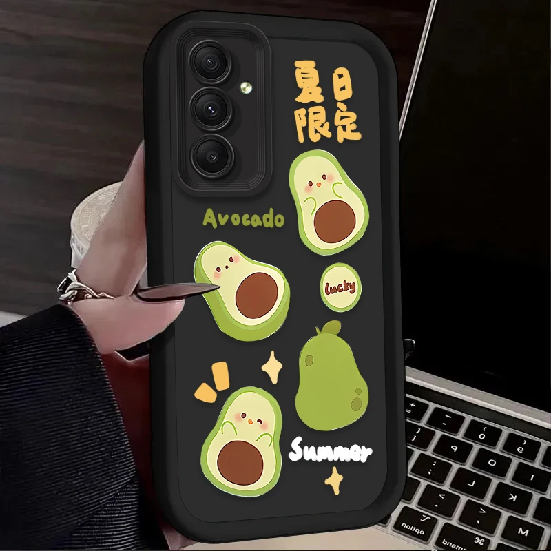 Preciosa funda de aguacate de dibujos animados para Samsung Galaxy A54 A05S A05 A34 A24 A14 A53 A33 A23 A13 A52 A52S A32 A22 A12 A71 A51 A31 - imagen 4