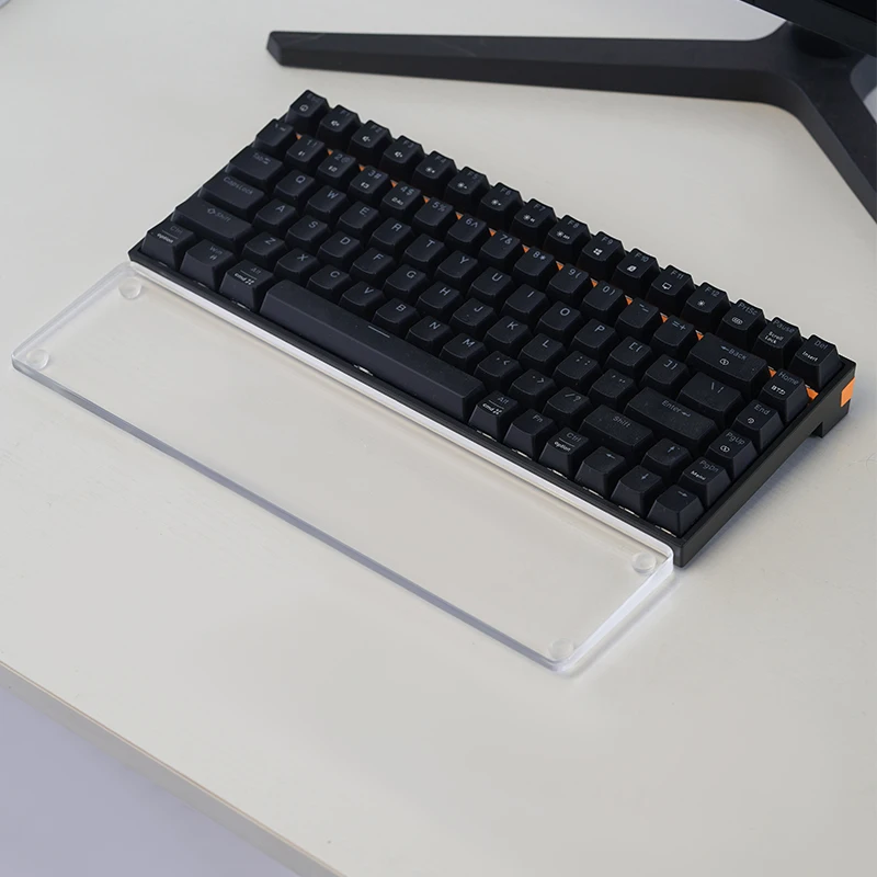 Reposamanos acrílico esmerilado/transparente reposamuñecas personalizado Original ergonómico 60/75/87/98/104 teclas teclado mecánico reposamanos - imagen 2