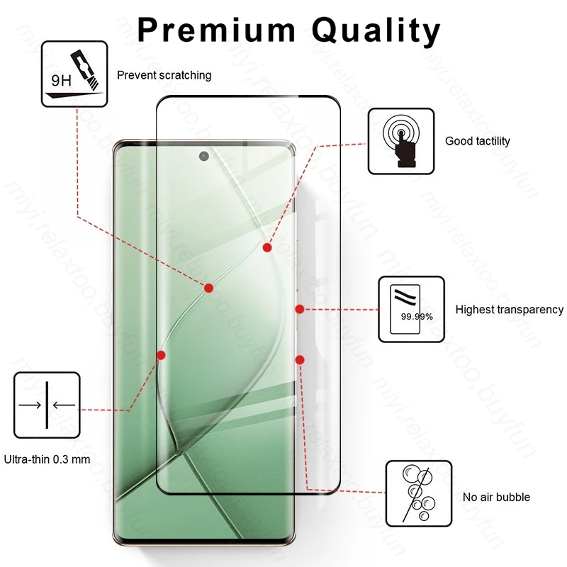 Un diagrama de un teléfono celular con las palabras de calidad premium