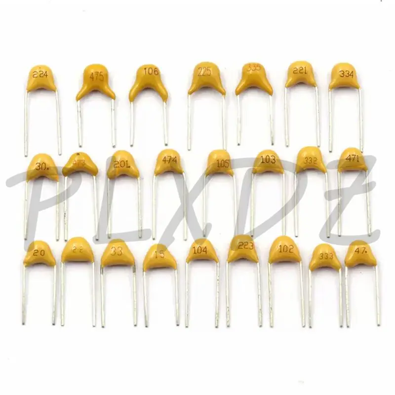 100 Uds 50V condensador cerámico monolítico 10PF ~ 10UF 22PF 47NF 220NF 1NF 4,7 UF 1UF 100NF 330NF 0,1 UF 102 104 105 106 103 473 334 - imagen 2