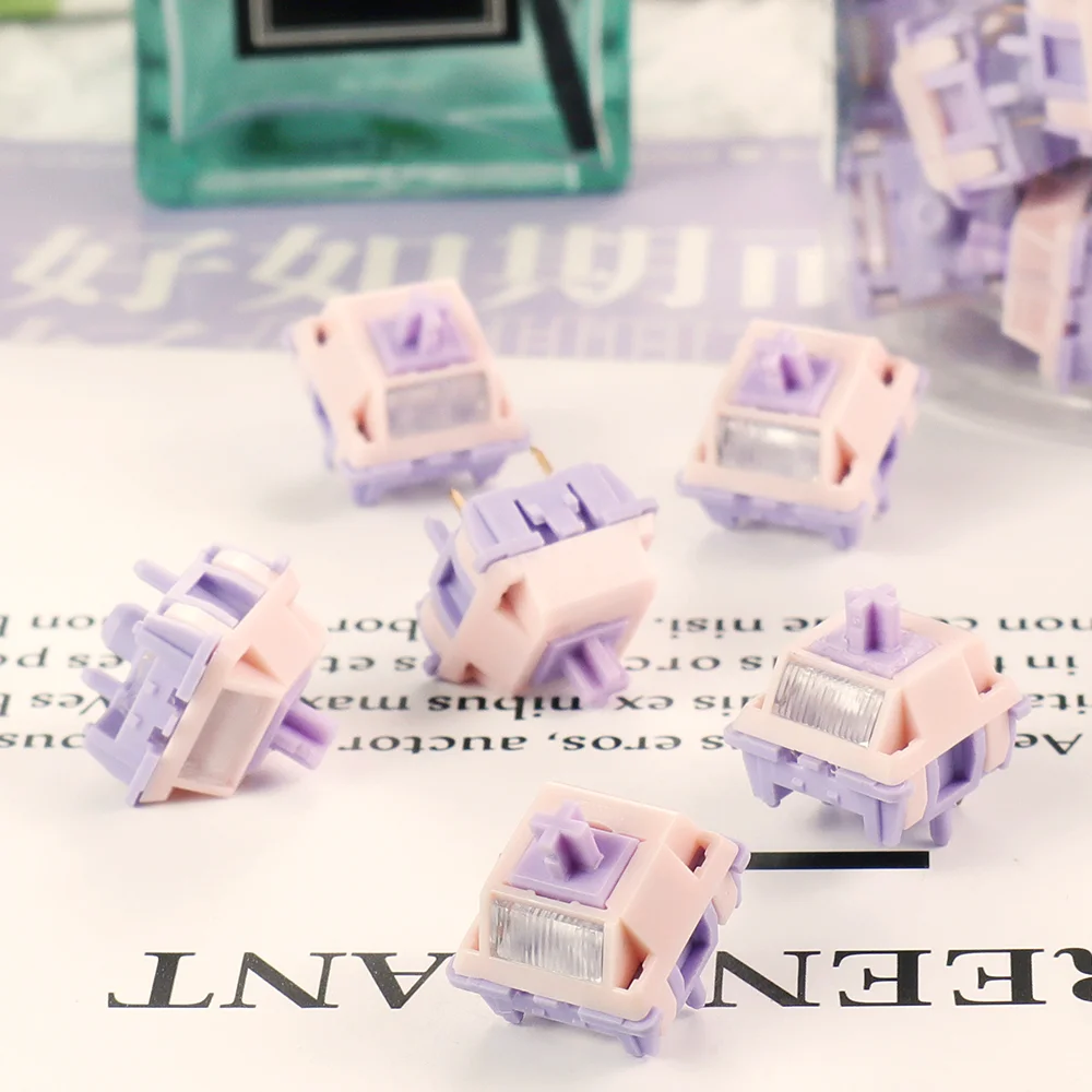 MMD Princess V4 interruptor lineal de 5 pines 28g 38g 45g 53g HIFI intercambio en caliente interruptores de teclado mecánico personalizados Pilar de guía de luz integrada - imagen 5