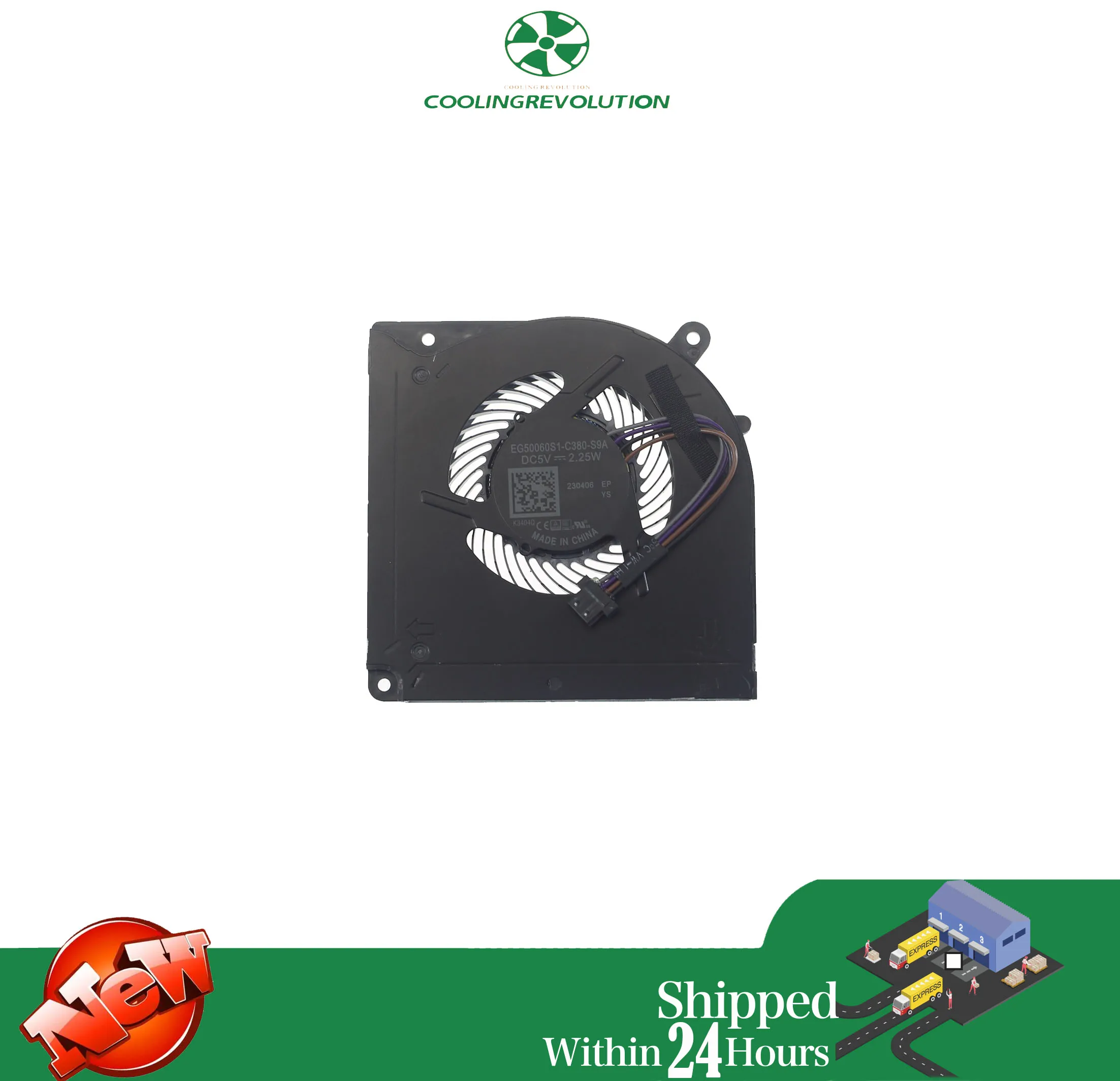 Ventilador de refrigeración de CPU para computadora portátil EG50060S1-C380-S9A DC5V 2.25W 4 pines - imagen 3