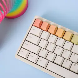 Teclas PBT Perfil Cherry – Diseño Arcoíris para Teclado Mecánico