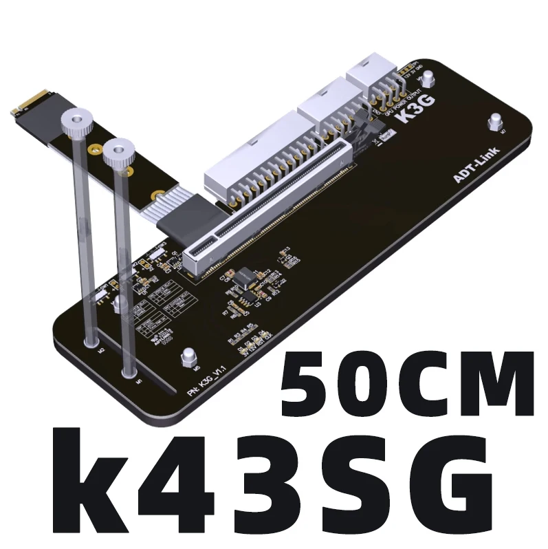 Extensor elevador PCI-E 4,0x4 para M.2 NVMe a PCIe 4,0x16 tarjeta gráfica externa adaptador eGPU para NUC/ITX/STX/Notebook PC portátil