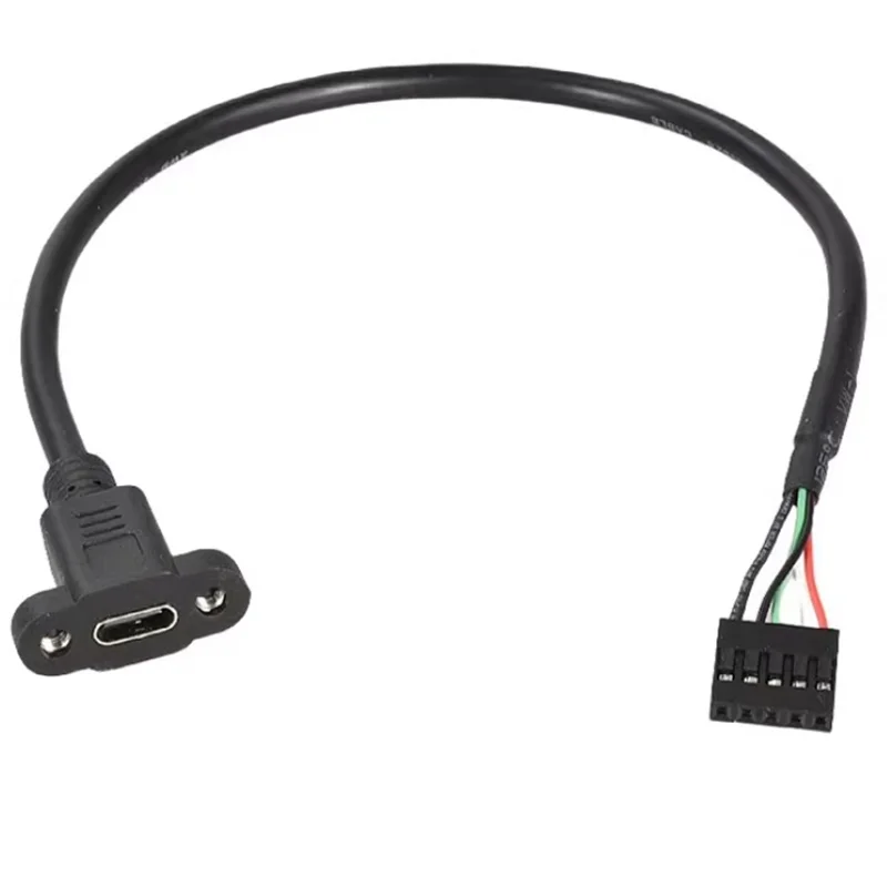 DuPont 2,54 a tipo c hembra cinturón oreja tornillo fijo PCI placa USB Pin Cable de carga de datos versión 2,0 PCI placa USB Pin tipo C - imagen 3
