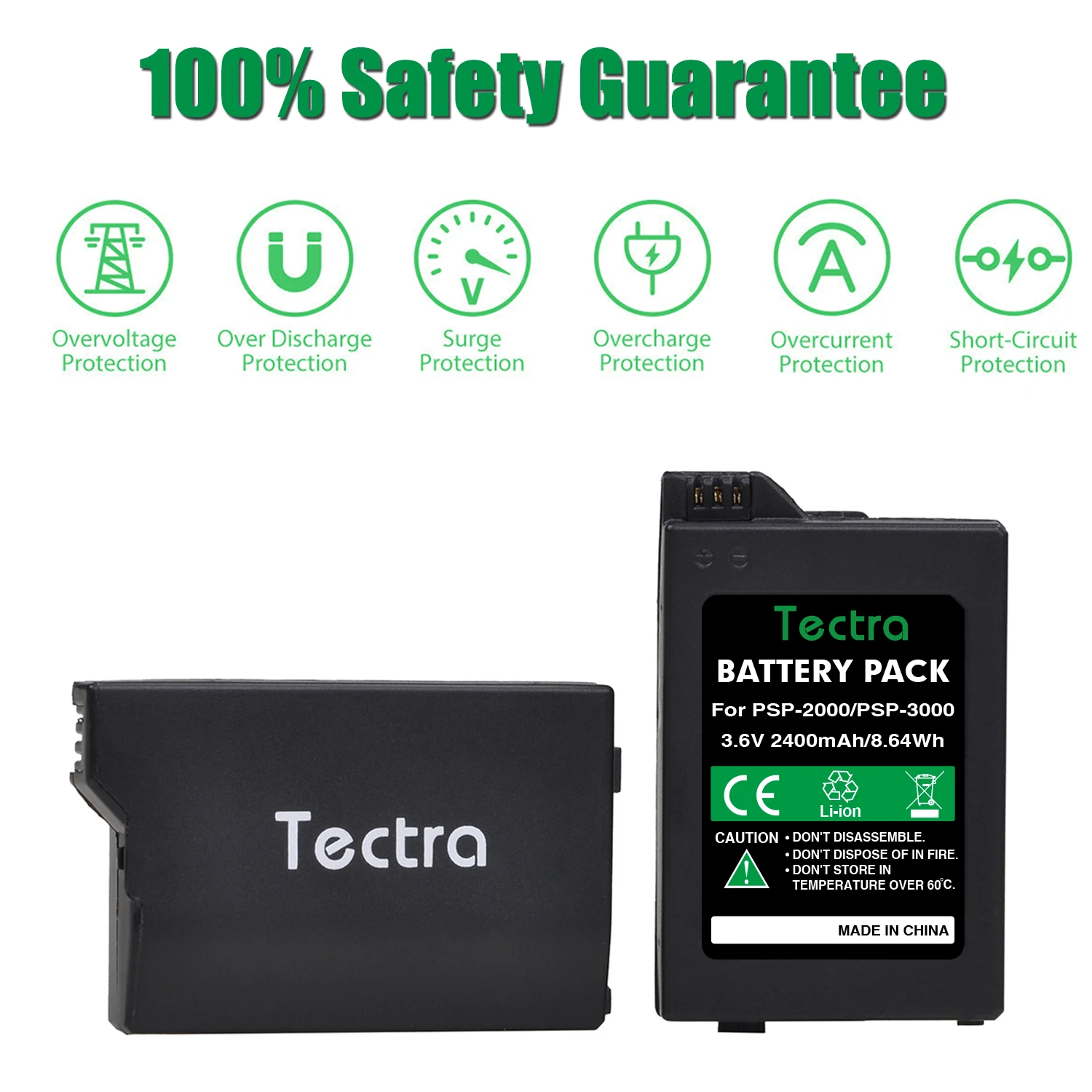 Batería de repuesto de 10 piezas, 2400mAh, 3,6 V, PSP-3000 para Sony PSP-2000, PSP-3002, mando portátil para PlayStation - imagen 5