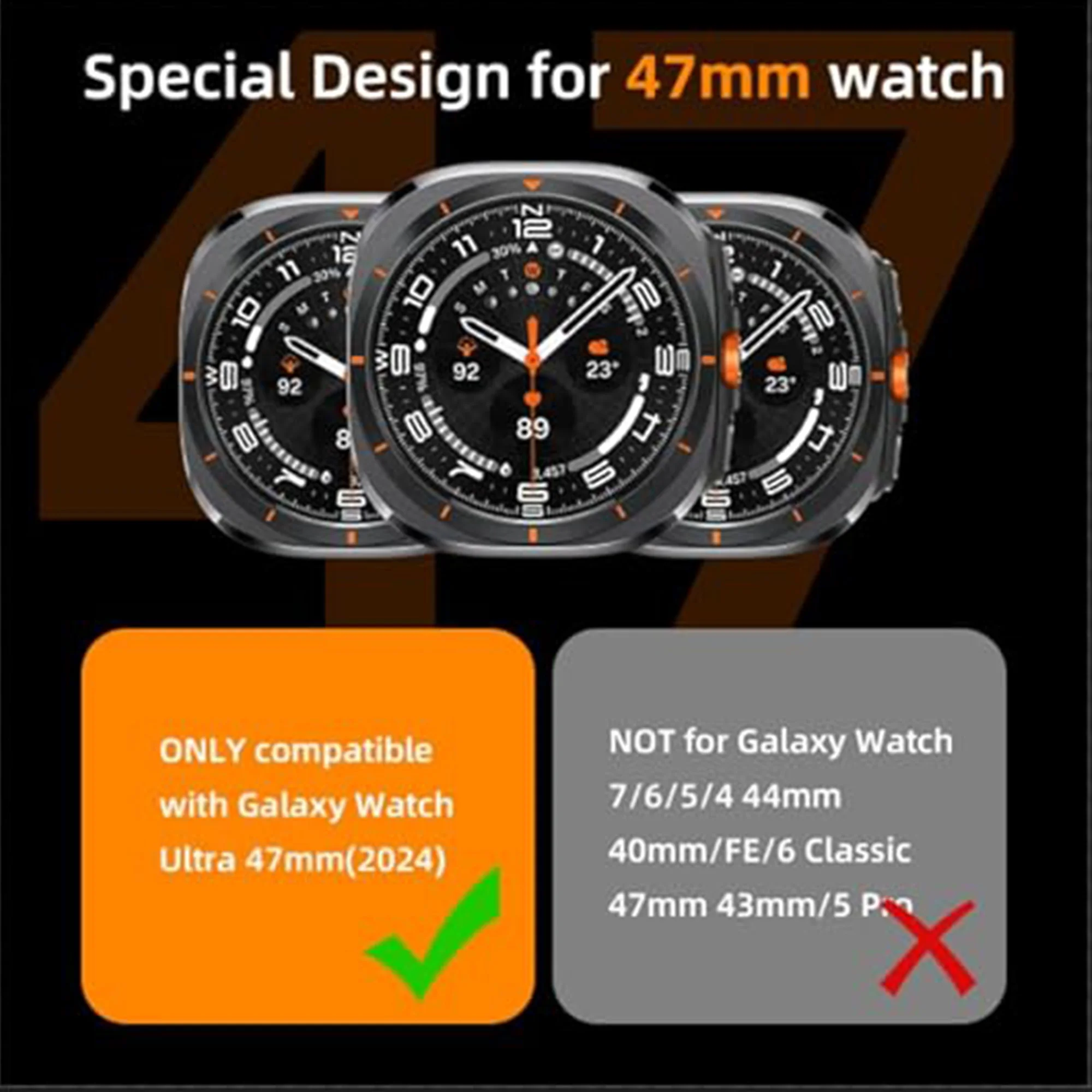 Pulsera para Samsung Galaxy Watch Ultra Correa 47mm accesorios pulsera deportiva de nailon banda de nailon resistente Galaxy watch 7 ultra Band - imagen 4