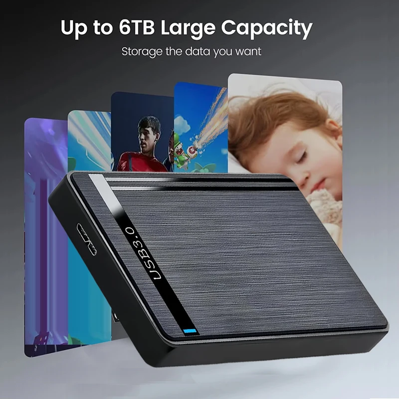 Caja HDD de 2,5 pulgadas SATA a USB3.0, carcasa para disco duro externo, carcasa de velocidad de 5Gbps/6Gbps, adaptador de carcasa HDD tipo C, accesorios para PC - imagen 3