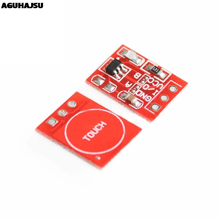 10 unids/lote nuevo módulo de botón táctil TTP223 tipo condensador sensor de Interruptor táctil de bloqueo automático de un solo canal