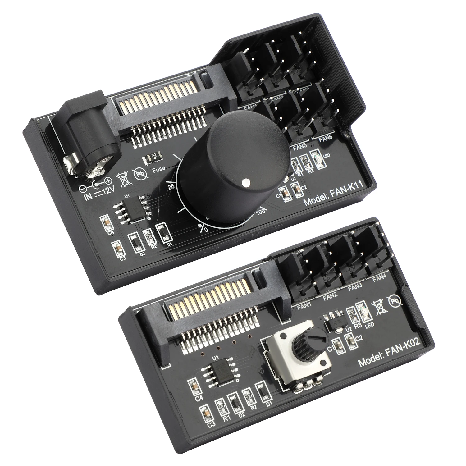 Controlador de velocidad del ventilador RGEEK PWM, potencia SATA DC, regulador de ventilador de 4 pines, regulador de velocidad del ventilador de servidor NAS, Control de concentrador de ventilador PWM de 4 vías y 6 vías - imagen 5