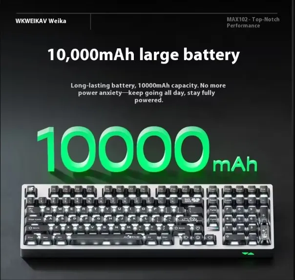 Weikav Max102 Teclado mecánico de aleación de aluminio Kits de teclado para juegos Qmk inalámbrico de tres modos Bluetooth regalo de gran configuración - imagen 3
