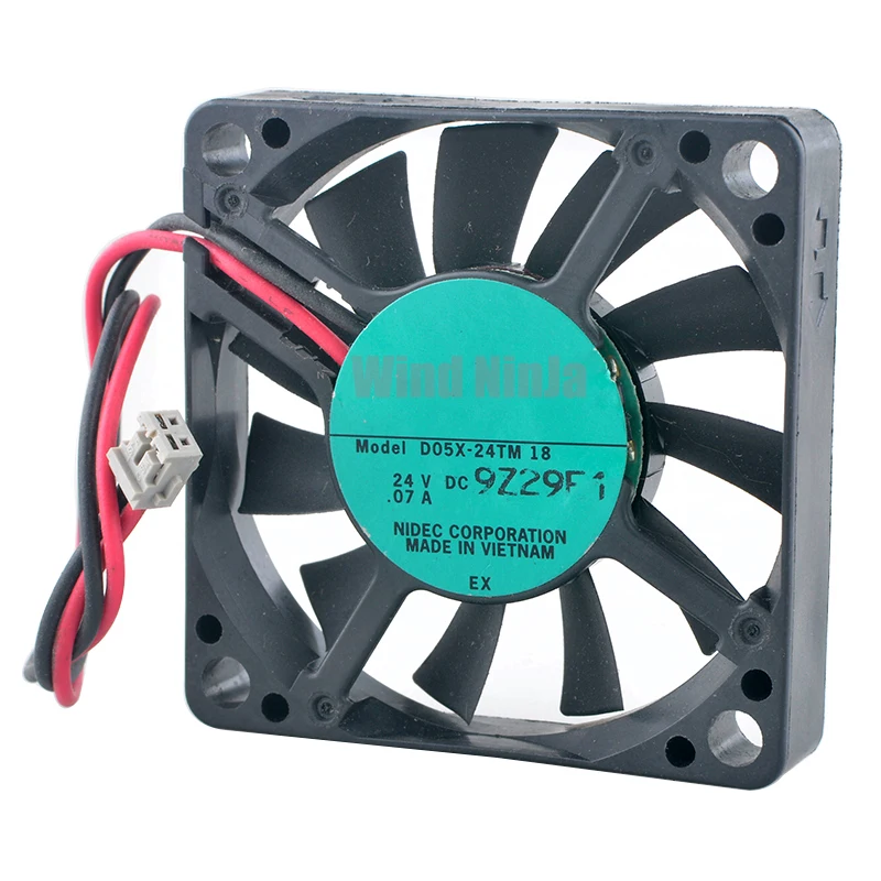 Ventilador de flujo Axial para fuente de alimentación, D05X-24TM, 5cm, 50mm, 50x50x10mm, DC24V, 0.07A, 2 pines - imagen 4