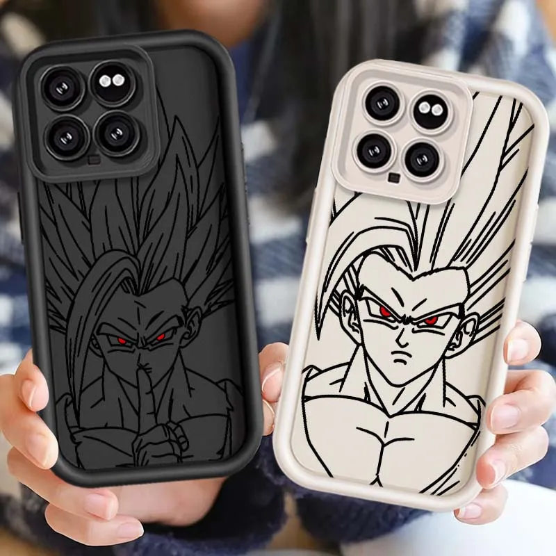 D-Dragon Ball Son Goku Art Cool funda para Xiaomi Mi 17 15 14 13 12 14T 13T Pro Max Lite Eye Ladder funda de teléfono
