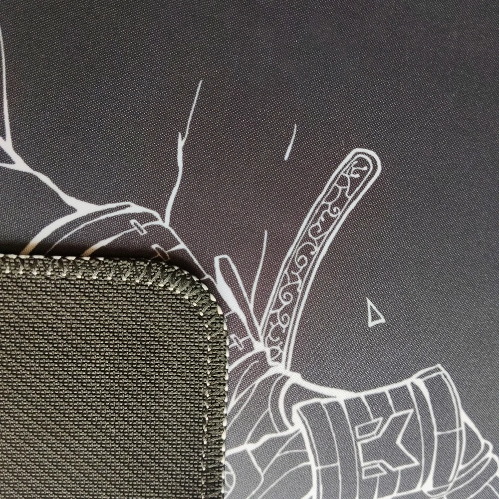 Kurosun Samurai Anime alfombrilla de ratón de gran tamaño alfombrilla de teclado para juegos alfombrilla de escritorio con borde de bloqueo de alta calidad alfombrilla de ratón de goma profesional para juegos - imagen 5