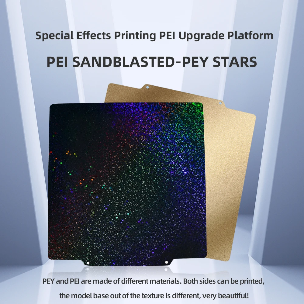 XCR3D-hoja de acero de resorte PEY + PEI de doble cara, placa de construcción magnética suave, cama caliente, piezas de impresora 3D, 180, 220, 235, 257, 310mm - imagen 3