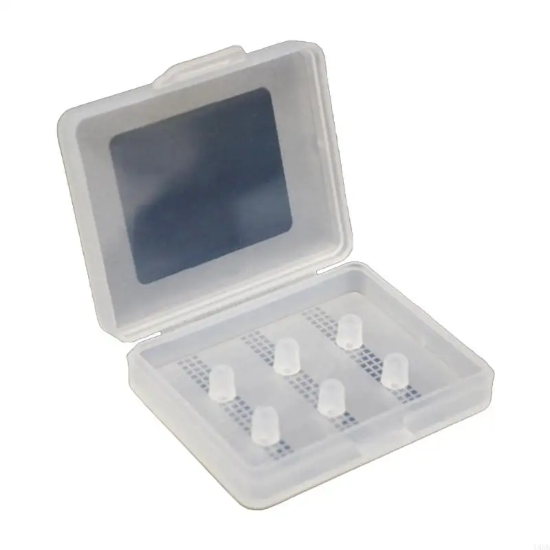 Y88B Eartips Box almacenamiento Protective Eartip Diseño transparente para acceder rápidamente