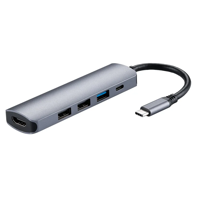 UTHAI TZ10 accesorios para ordenador portátil cinco en uno tipo C hub 4K HDMI II convertidor de estación de acoplamiento PD100W carga transmisión de 5Gbps - imagen 4