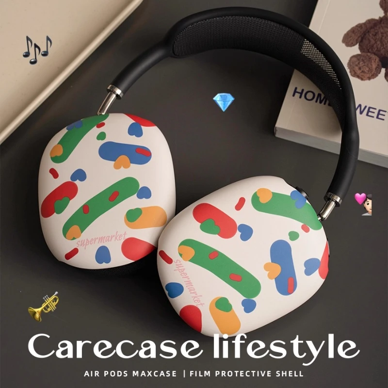 Funda protectora de auriculares con animales bonitos para AirPods Max, funda para auriculares con ilustración de dibujos animados para Airpods Max, accesorios para auriculares - imagen 3