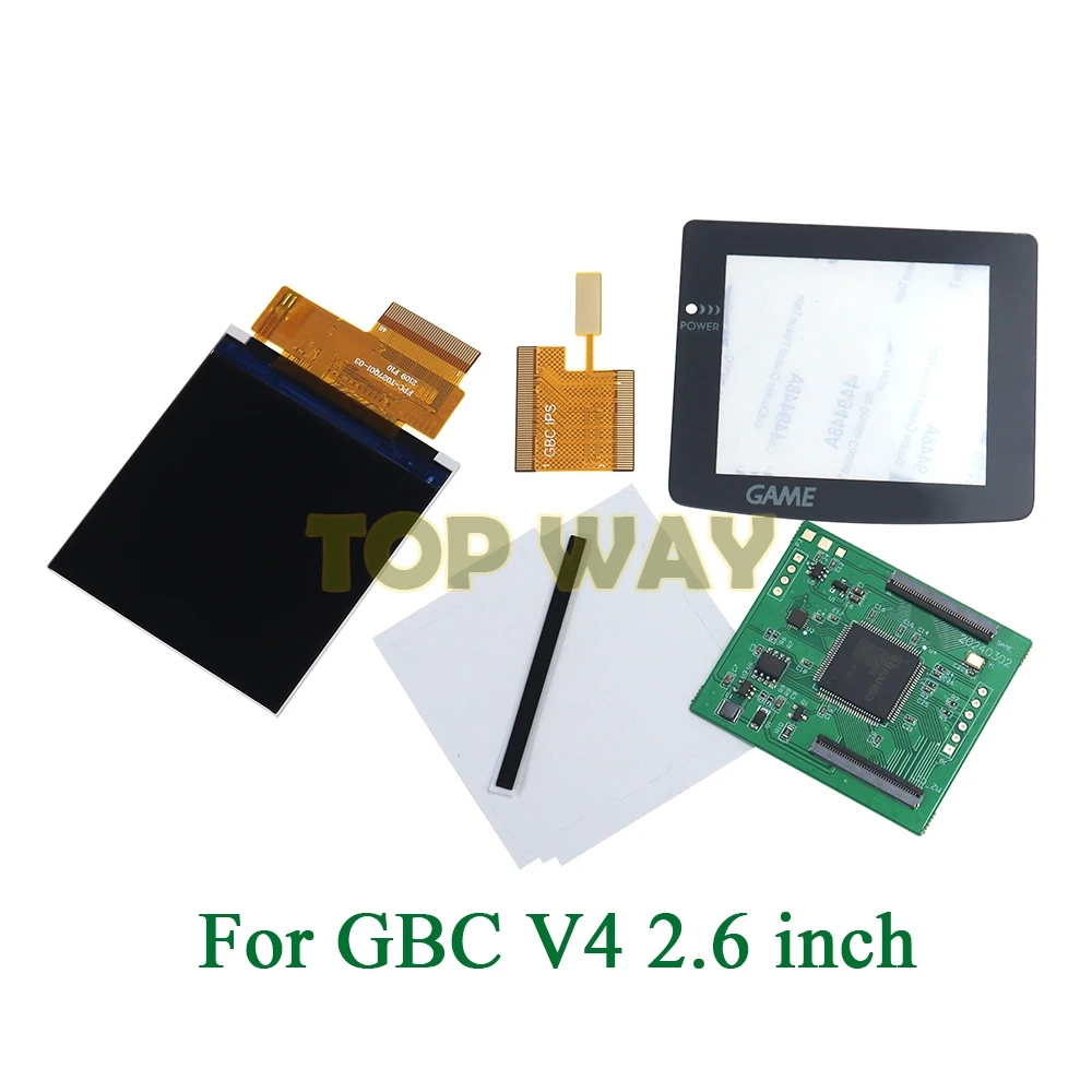 1set For Nintend GBC 2.6 " IPS High Brightness LCD Screen Panel Kit For Gameboy Color V4.0 Backlight Logo - imagen 5