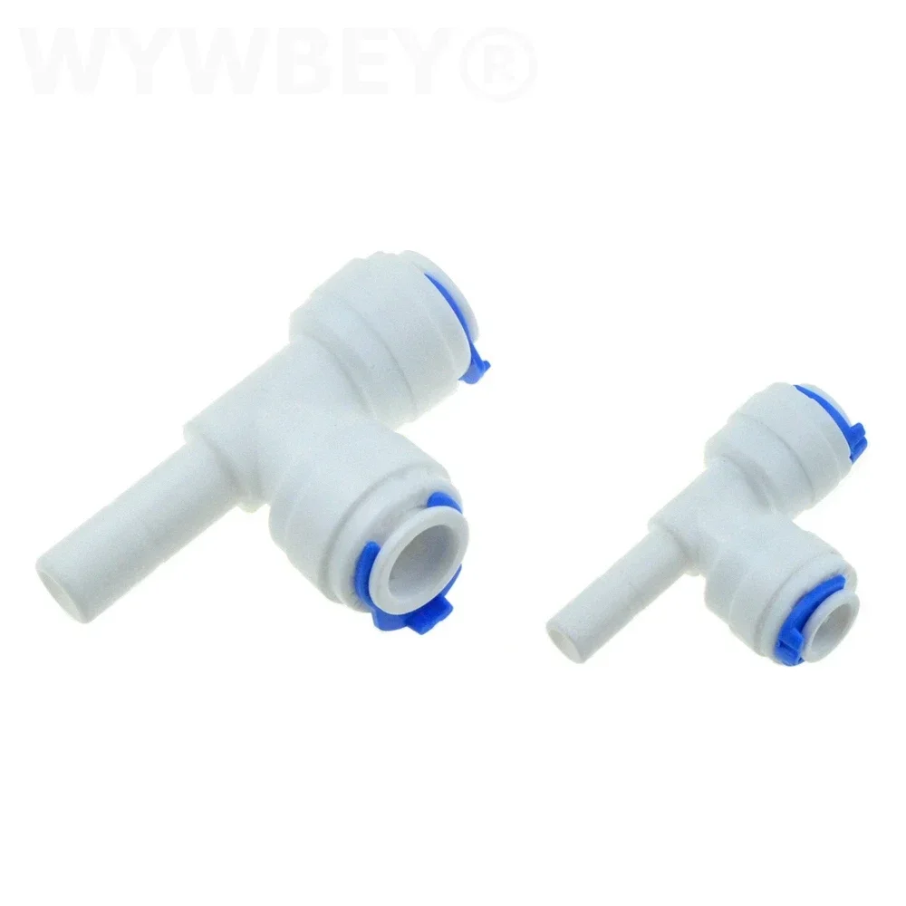 Conexión de manguera de ósmosis inversa 1/4 3/8, acoplamiento rápido, vástago L recto, T RO, instalación de tubería de junta de plástico para acuario de agua, 1/4 3/8 - imagen 5