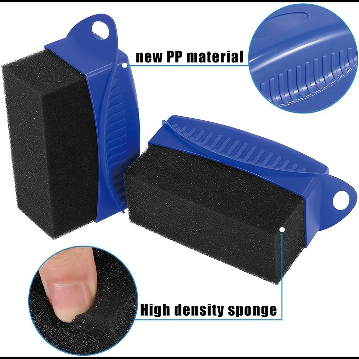 Juego de cepillos de esponja de limpieza automática para rueda de coche, toallita de lavado de neumáticos, almohadilla de esponja de succión de agua, herramientas de pulido de cera para neumáticos - imagen 4