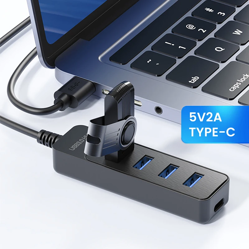 USB tipo C 5Gbps Hub USB 3,0 de alta velocidad 5 puertos para PC ordenador estación de acoplamiento adaptador divisor para discos duros ratón teclado