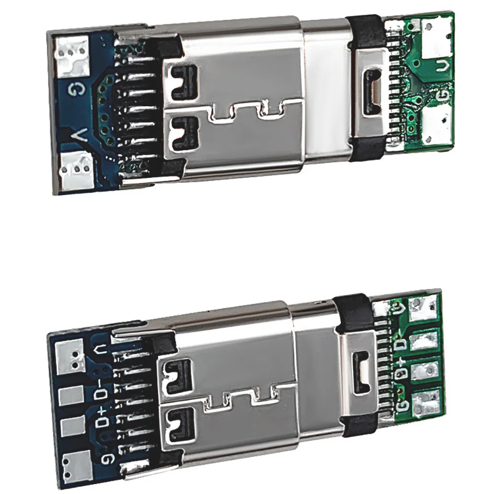 100 Uds USB 3,1 tipo C conector Jack 2/4 pines hembra receptáculo adaptador de USB-C a Cable de soldadura 4/2 juntas de soldadura - imagen 3