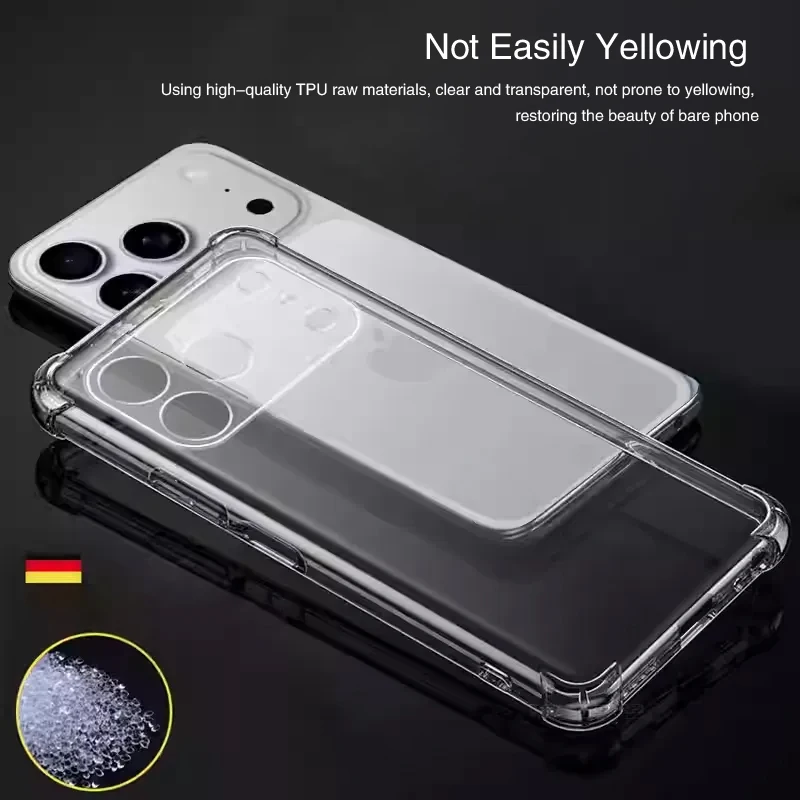 Funda de silicona suave transparente de TPU para iPhone 17 Pro Max/Air 5G, Funda trasera transparente, Funda Original Simple para teléfono - imagen 4