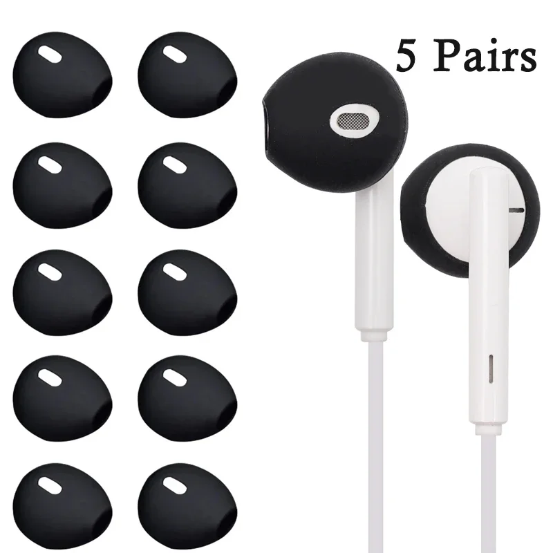1-5 pares de cubiertas de punta de oreja de silicona antideslizantes para Airpods cubierta antipérdida cubierta de auriculares auriculares Bluetooth cubierta de enchufe de auriculares