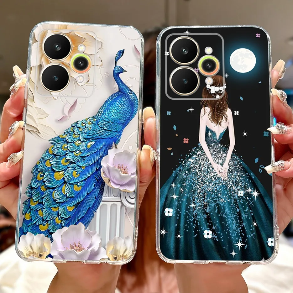 Para Realme 15 Pro 5G funda RMX5101 lindo gato flores pintado cubierta suave funda de teléfono delgada para Realme 15 Realme15 Pro 5G Fundas Coque - imagen 5