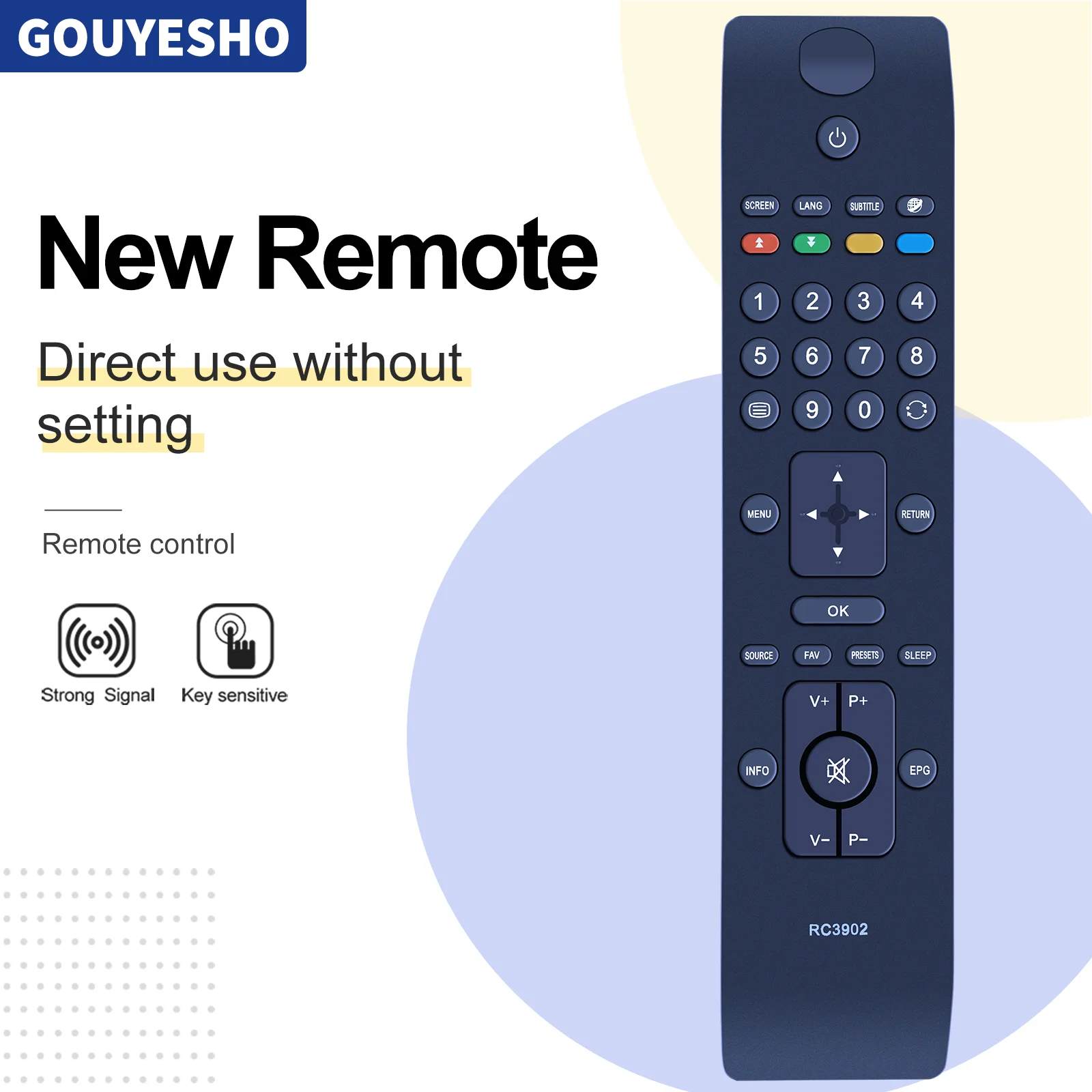 RC3902 RC3900 Control remoto para SHARP TV Control remoto TV perfecta para reemplazar el control remoto