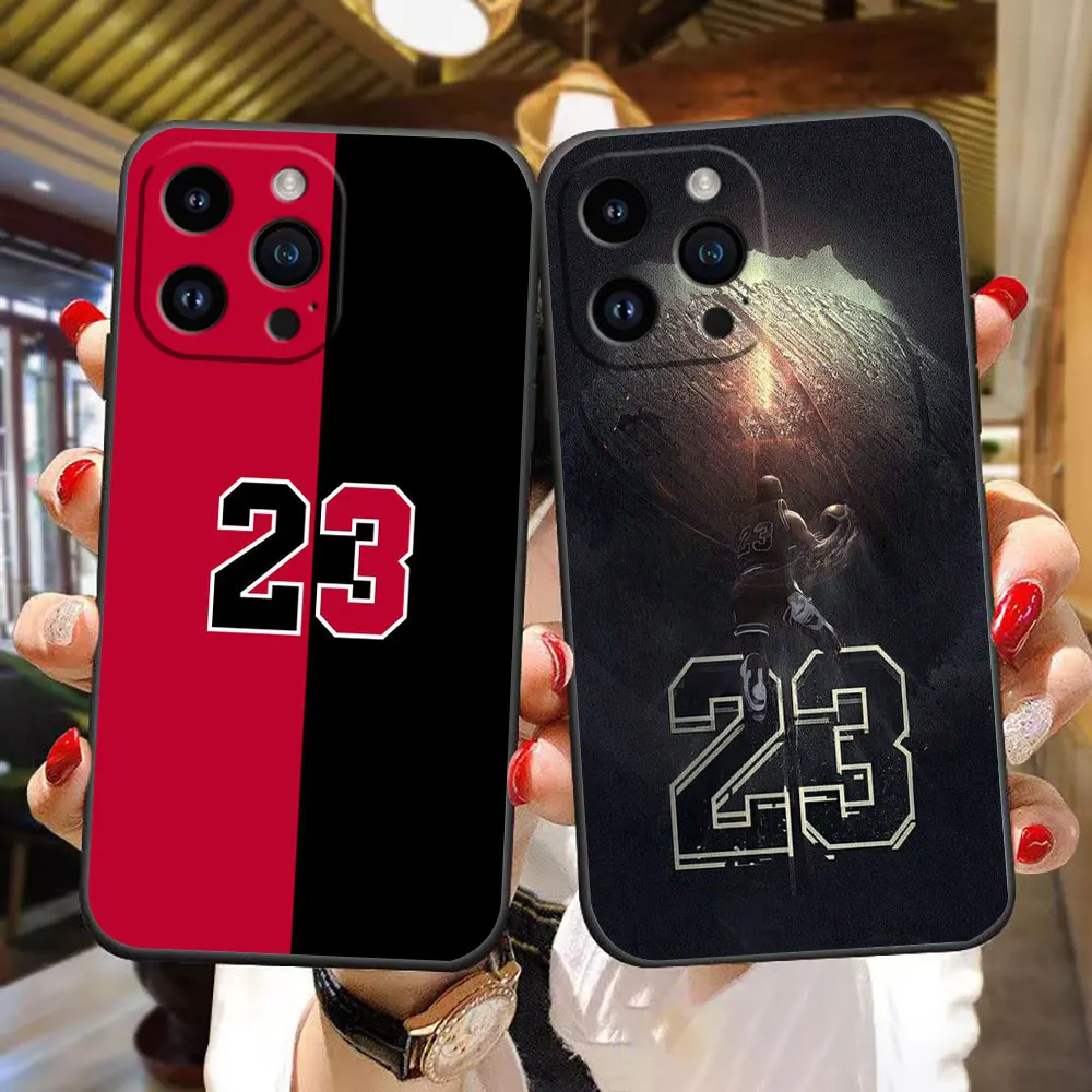 Reproductor de baloncesto 23 Funda de teléfono para iphone Apple 16E 16 15 14 13 12 11 Pro XS Max X SE 8 7 Plus Funda de silicona Funda Shell