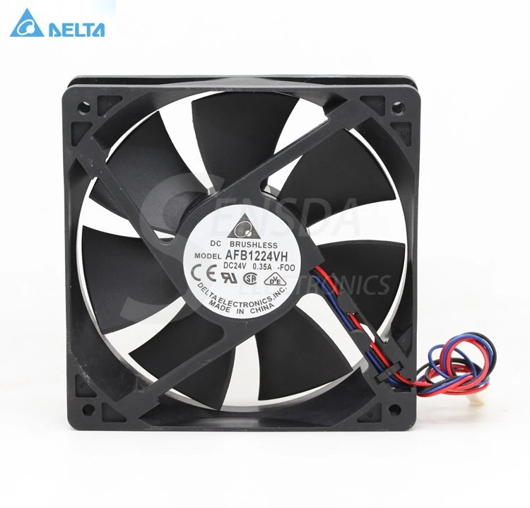 Ventilador con cubierta de 120mm y 24V para Delta Afb1224vh DC 24v 12025 12cm 0.35A para máquina de soldadura servidor inversor enfriador de radiador Axial - imagen 2