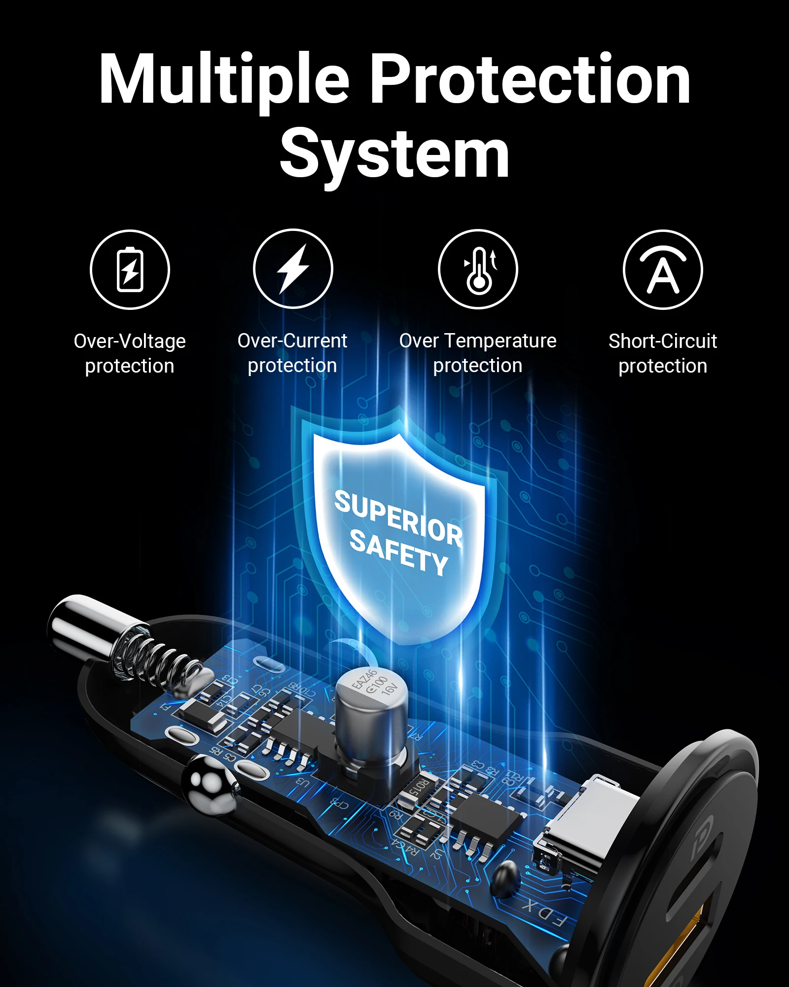 Cargador de coche VOLTME-USB C, adaptador de coche tipo C de 30 W, carga rápida 3.0 de 18 W, iPhone 15, 14, 13, 12, Samsung Galaxy S24 Ultra - imagen 4