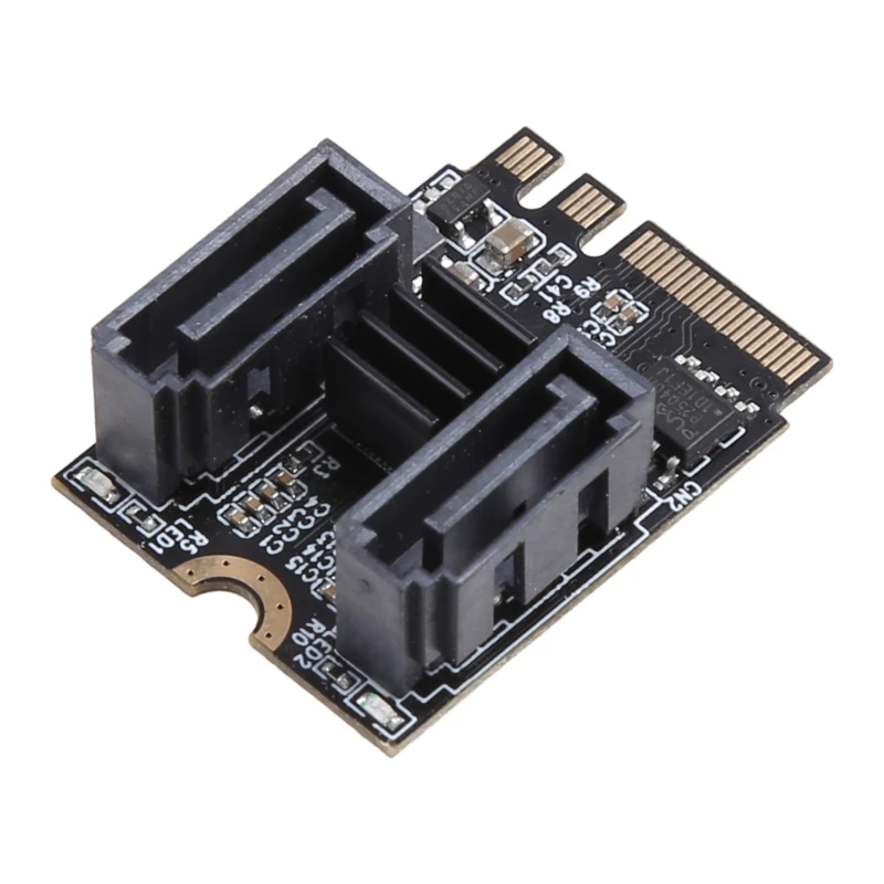 Adaptador M.2 A + E Key A SATA 3, Chips JM582, 2 puertos, tarjeta de revisión SATA III, Accesorios para ordenador - imagen 2