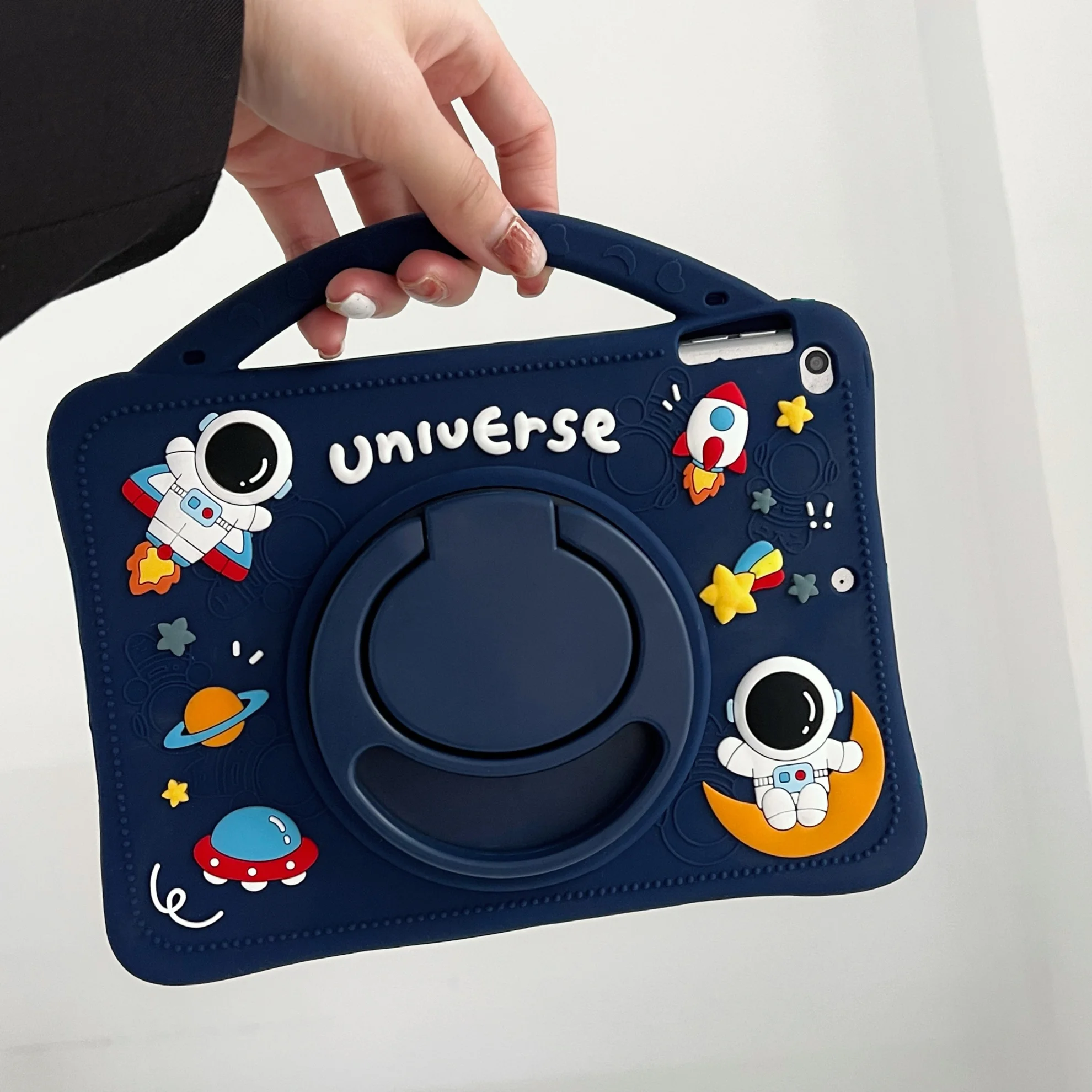 Funda giratoria 360 para Lenovo Xiaoxin Pad 2024 Tab M11 TB-330FU TB-331FC, Funda de silicona suave de 11 pulgadas con soporte para niños, Funda de astronauta - imagen 5