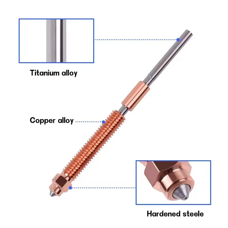 Piezas de impresora 3D para boquilla Creality K2 Plus, Kit de boquillas de intercambio rápido, diseño totalmente metálico de acero endurecido para boquilla de impresora 3D K2 Plus - imagen 3