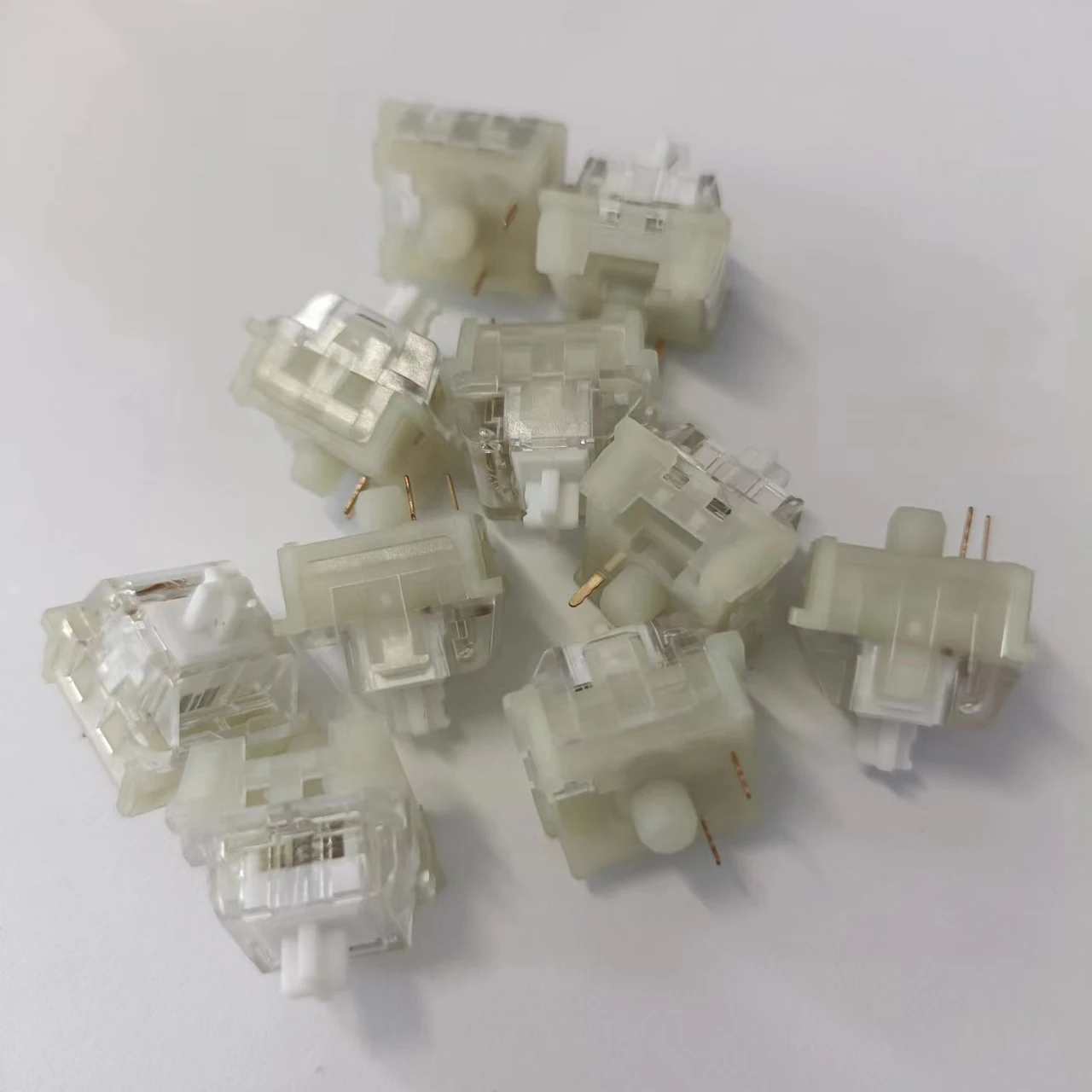 KTT Kang White Switch V3, Teclado mecánico lineal de 43g, 3 pines, contenido RGB, juego de PC, GK61, Anne Pro 2, el mejor paquete